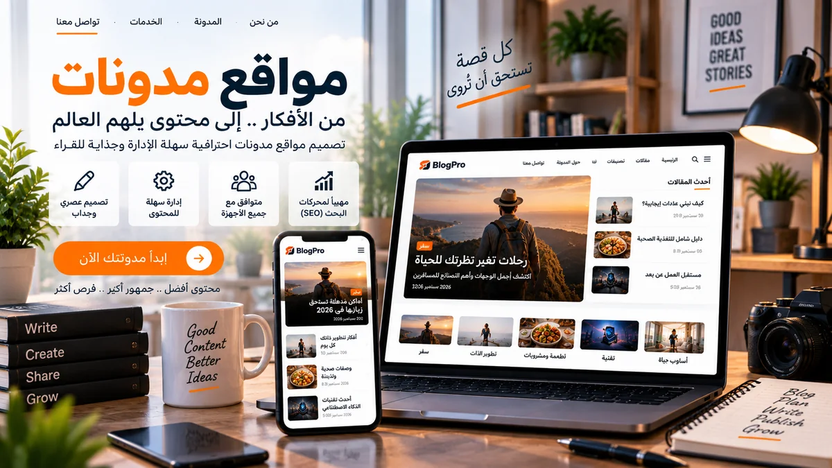 لابتوب يعرض مدونة إلكترونية