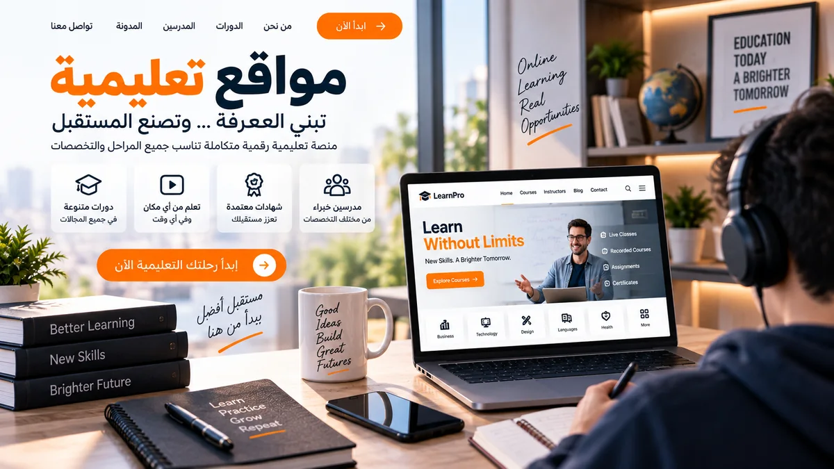 كتب وقبعة تخرج لمواقع التعليم