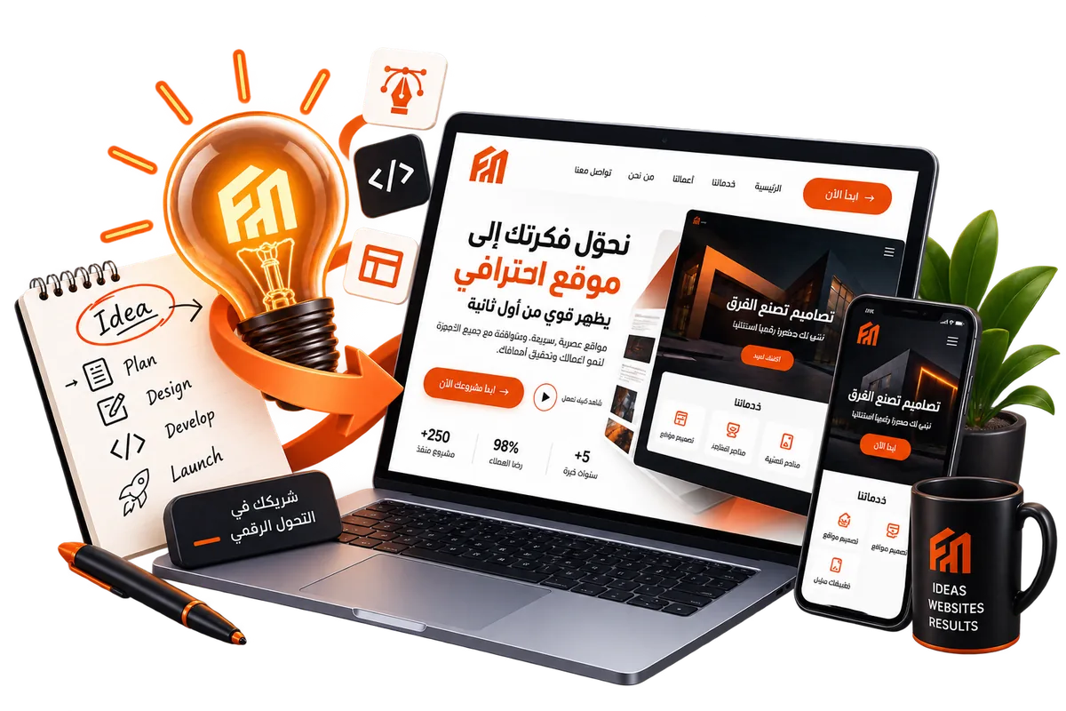 Professional website design shown on laptop and mobile